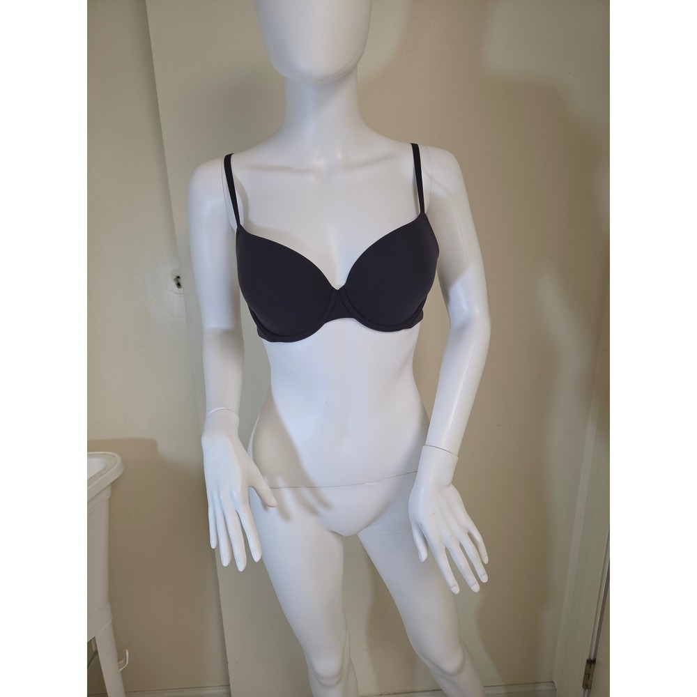 SKIMS Fits Everybody T-Shirt Bra Onyx Black Underwire BA-DEM-9221 36B NEW